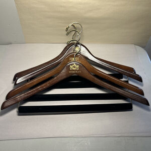 ASTOR & BLACK (3) Custom Clothiers Suit Jacket Pants Hanger FELT BAR Brass Hook